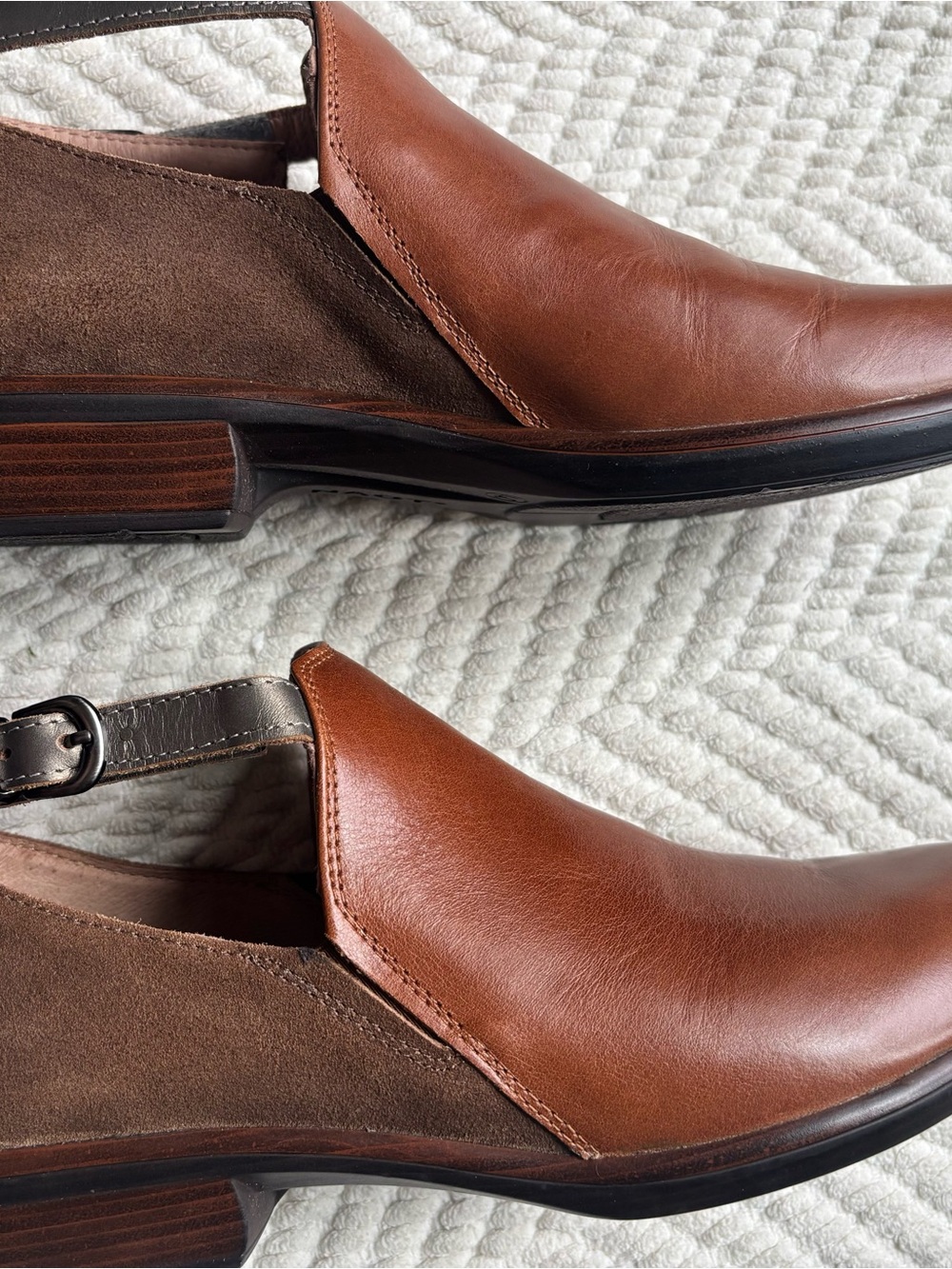 Naot Women's Cognac Brown Leather Ankle Booties